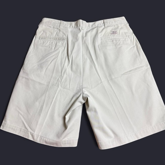 Cream Polo Ralph Lauren Pleated Tyler Shorts Men’s Size 36 - Picture 2 of 5